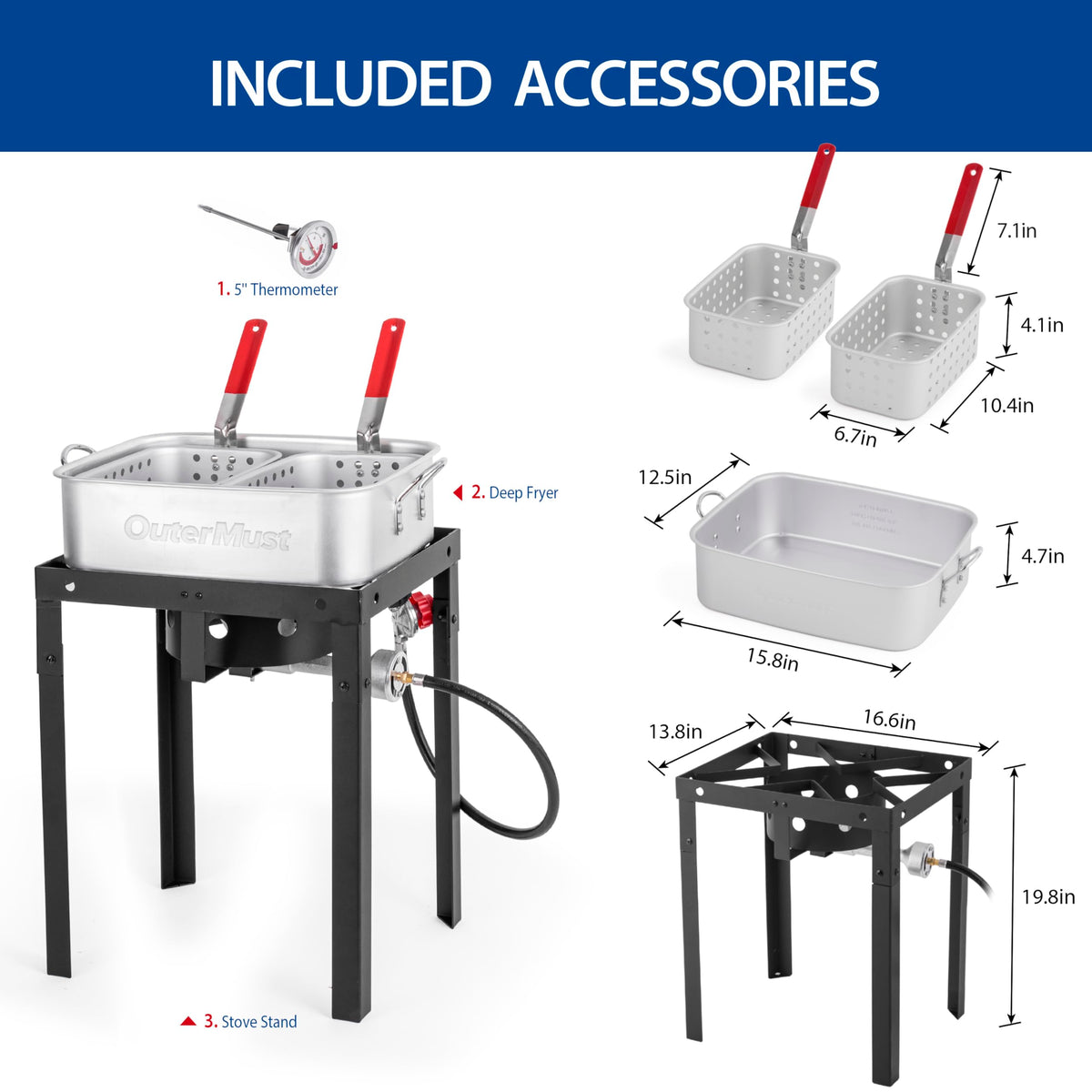 OuterMust 5 PSI valve reduces pressure for safer frying.