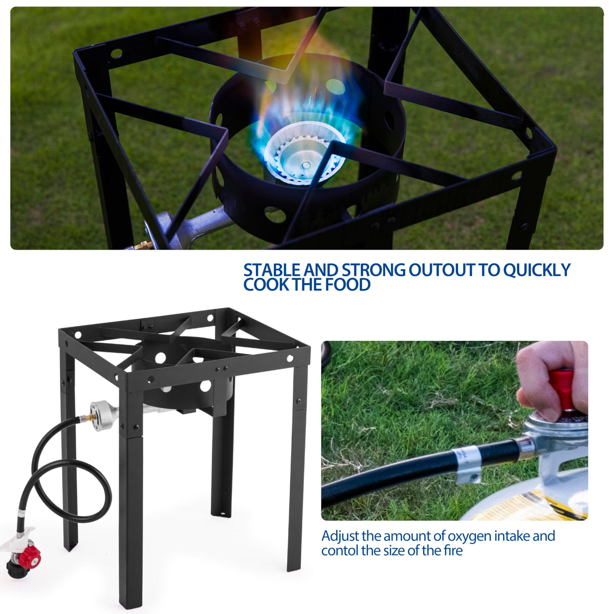 OuterMust CSA-certified regulator ensures safe outdoor cooking.