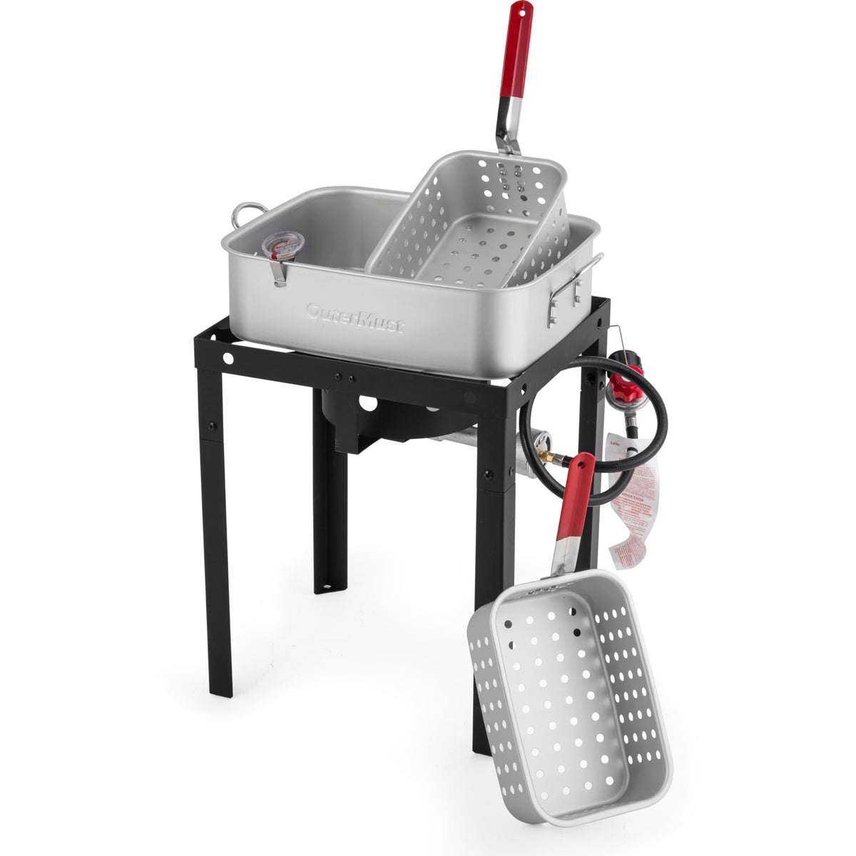 OuterMust hang-to-drain inner basket design simplifies draining and reduces mess.
