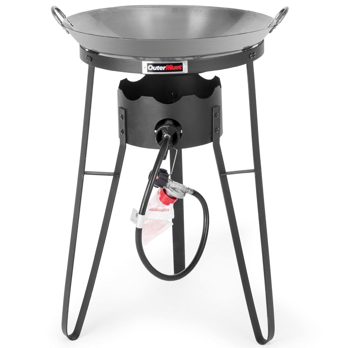 OuterMust outdoor cooker with wok burner in action for backyard cooking