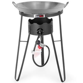 OuterMust outdoor cooker with wok burner in action for backyard cooking