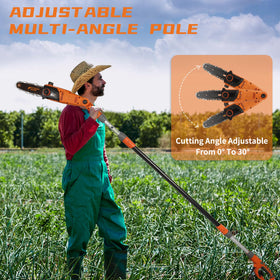 OUTESAWSUPER pole saw reach up to 9.2 feet for high-branch pruning
