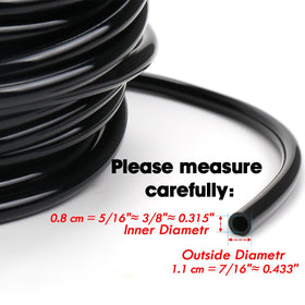 Outfandia 3/8in blank distribution tubing ready for installation with drip emitters.
