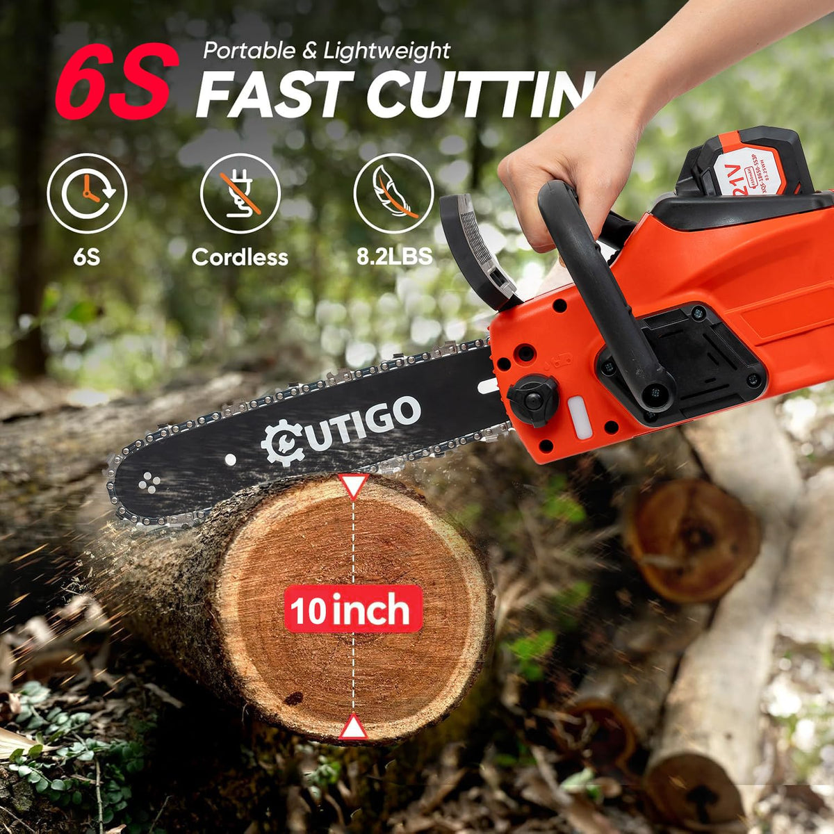 OUTIGO brushless motor delivers smooth cutting power and efficiency