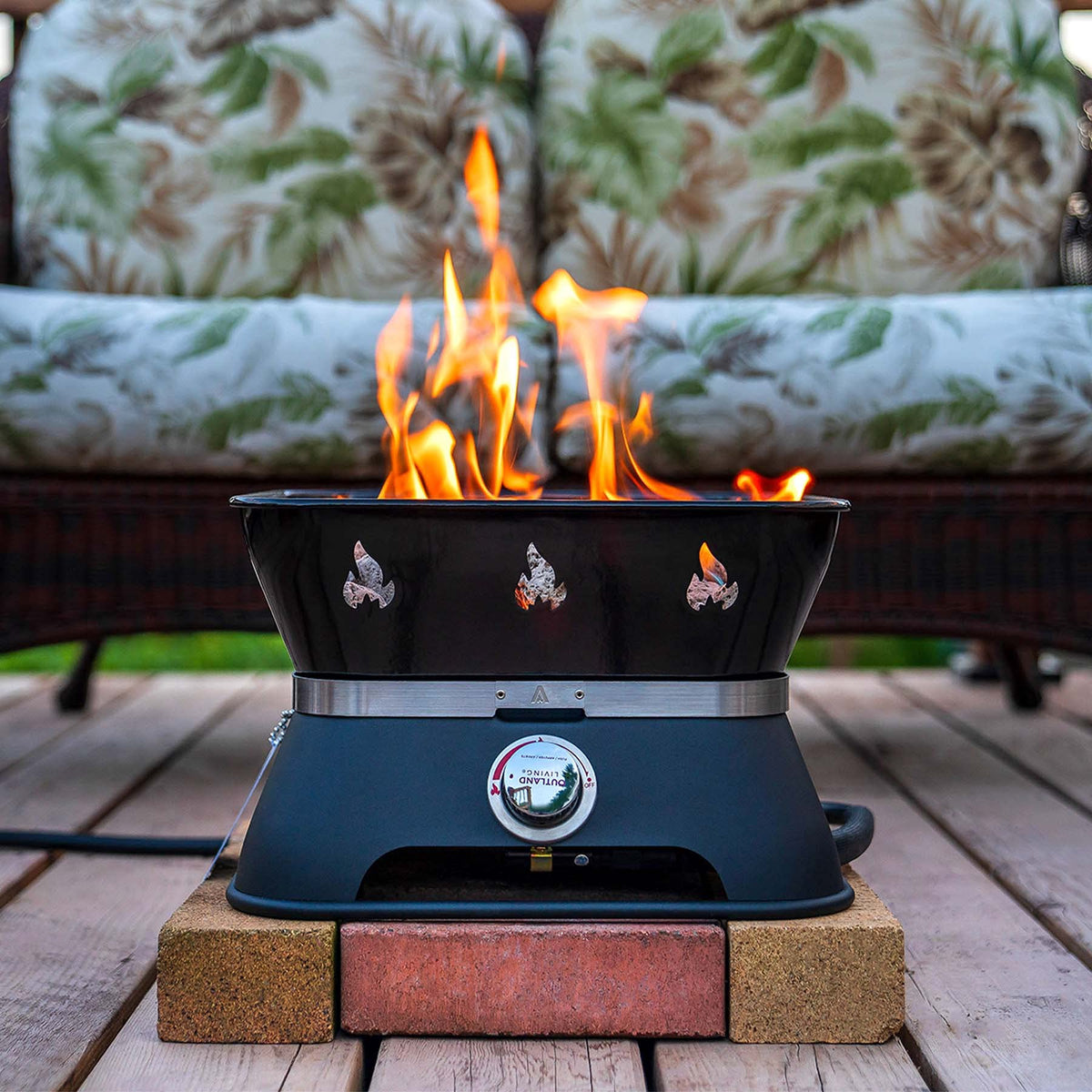 Outland Living Firecube delivers 58,000 BTU of warmth.