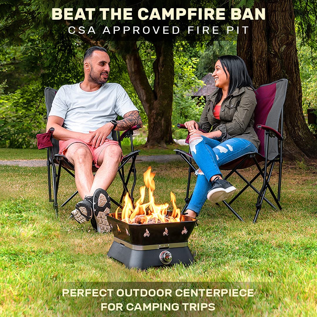 Outland Living Firecube ideal for camping trips and RV travels.