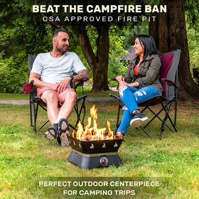 Outland Living Firecube ideal for camping trips and RV travels.