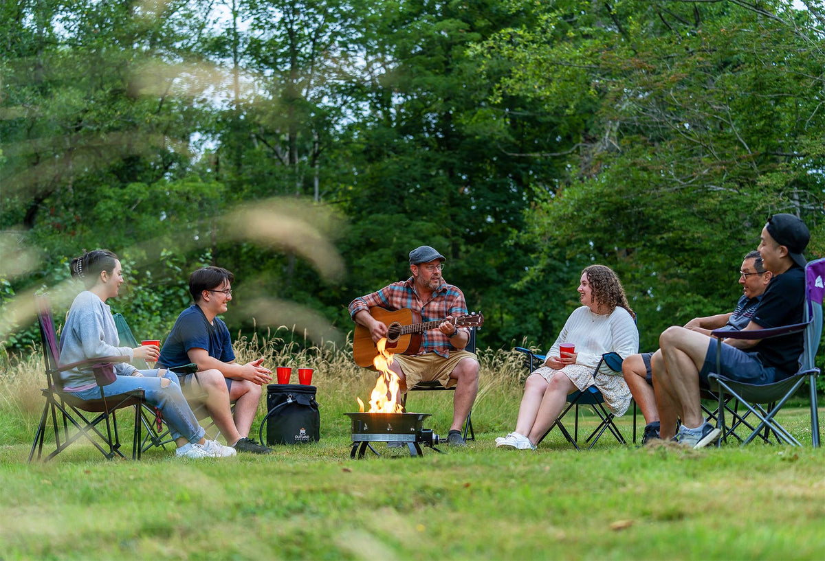 Outland Living 58,000 BTU smokeless firepit powers outdoor heat with minimal smoke.