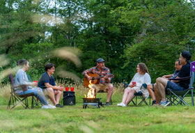 Outland Living 58,000 BTU smokeless firepit powers outdoor heat with minimal smoke.