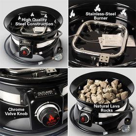 Outland Living Firebowl Premium stainless burner and robust build for durability
