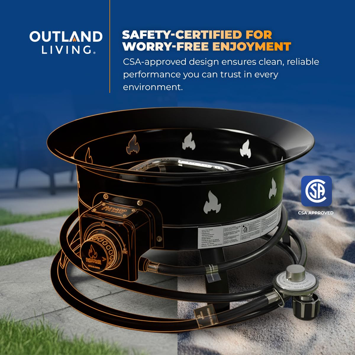 Outland natural gas conversion kit offers flexible fuel options.