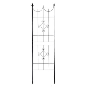 OUTOUR garden trellis 70x20 front view supports climbing plants with spearhead tip.