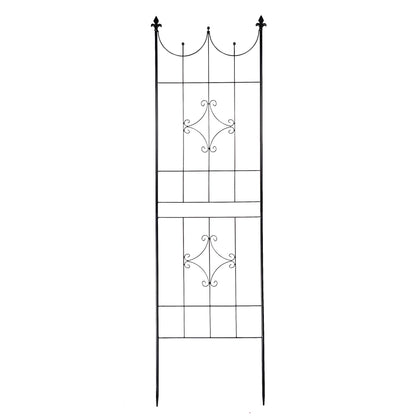 OUTOUR garden trellis 70x20 front view supports climbing plants with spearhead tip.