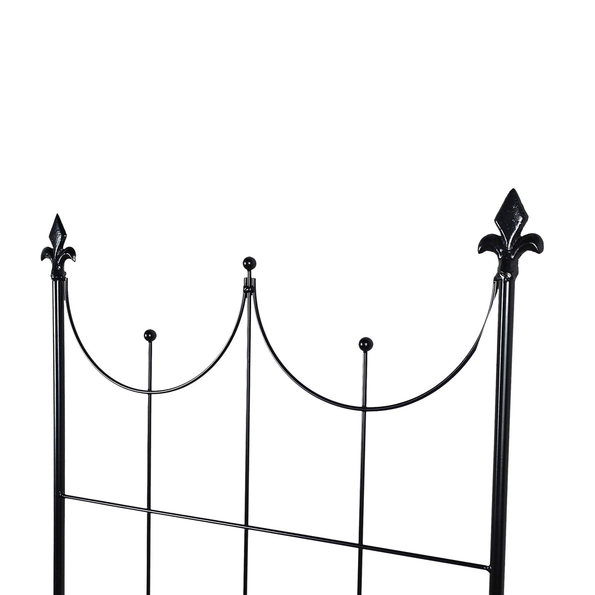 OUTOUR garden trellis 70x20 side view shows sturdy iron frame for long-lasting support.