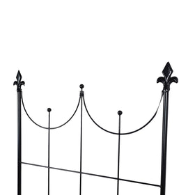 OUTOUR garden trellis 70x20 side view shows sturdy iron frame for long-lasting support.