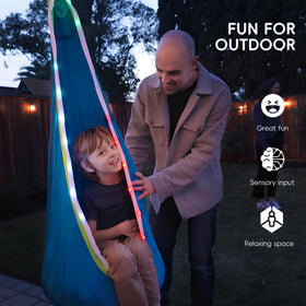 OUTREE hammock chair with reinforced stitching for durable, safe seating.