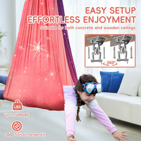 OUTREE Sensory Swing adjustable straps for safe, customizable height