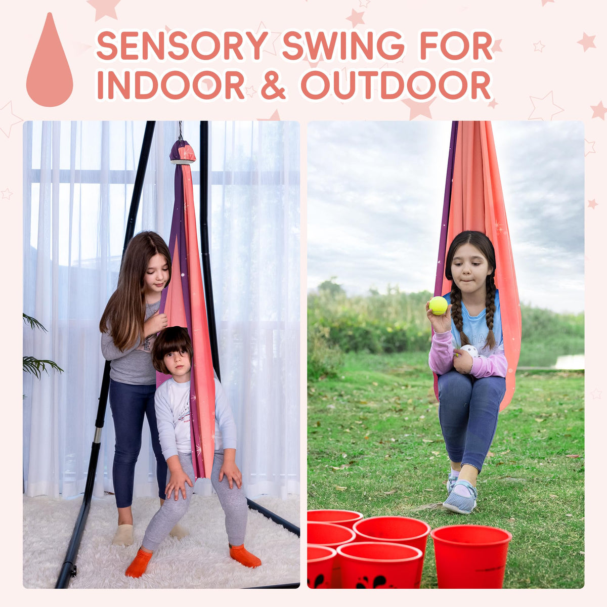 OUTREE Sensory Swing storage bag and hardware for easy assembly and portability