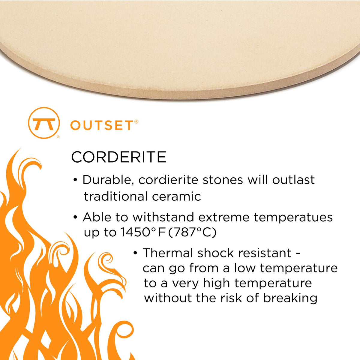 Outset pizza stone tiles in oven use for evenly baked crusts