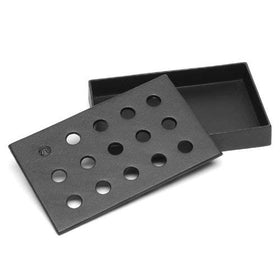 Outset Q177 smoker wood chip box cast iron compact size fits grills