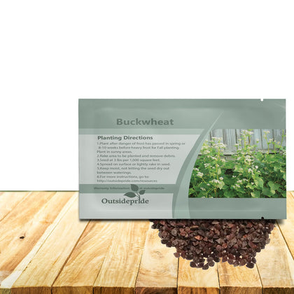 Outsidepride buckwheat seeds 1oz pack ready for quick sowing and soil enrichment.