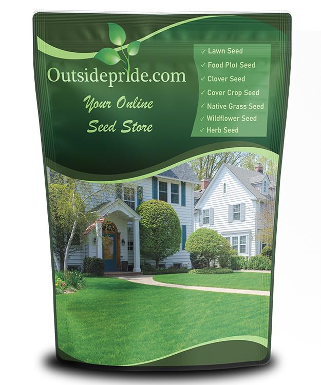 Outsidepride Fireball & Hattrick ryegrass seed bag for dense lawn establishment.