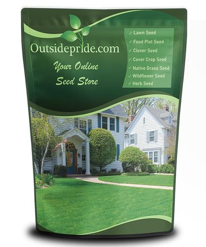 Outsidepride Fireball & Hattrick ryegrass seed bag for dense lawn establishment.