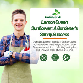 Outsidepride Lemon Queen attracts bees and butterflies in a pollinator-friendly scene