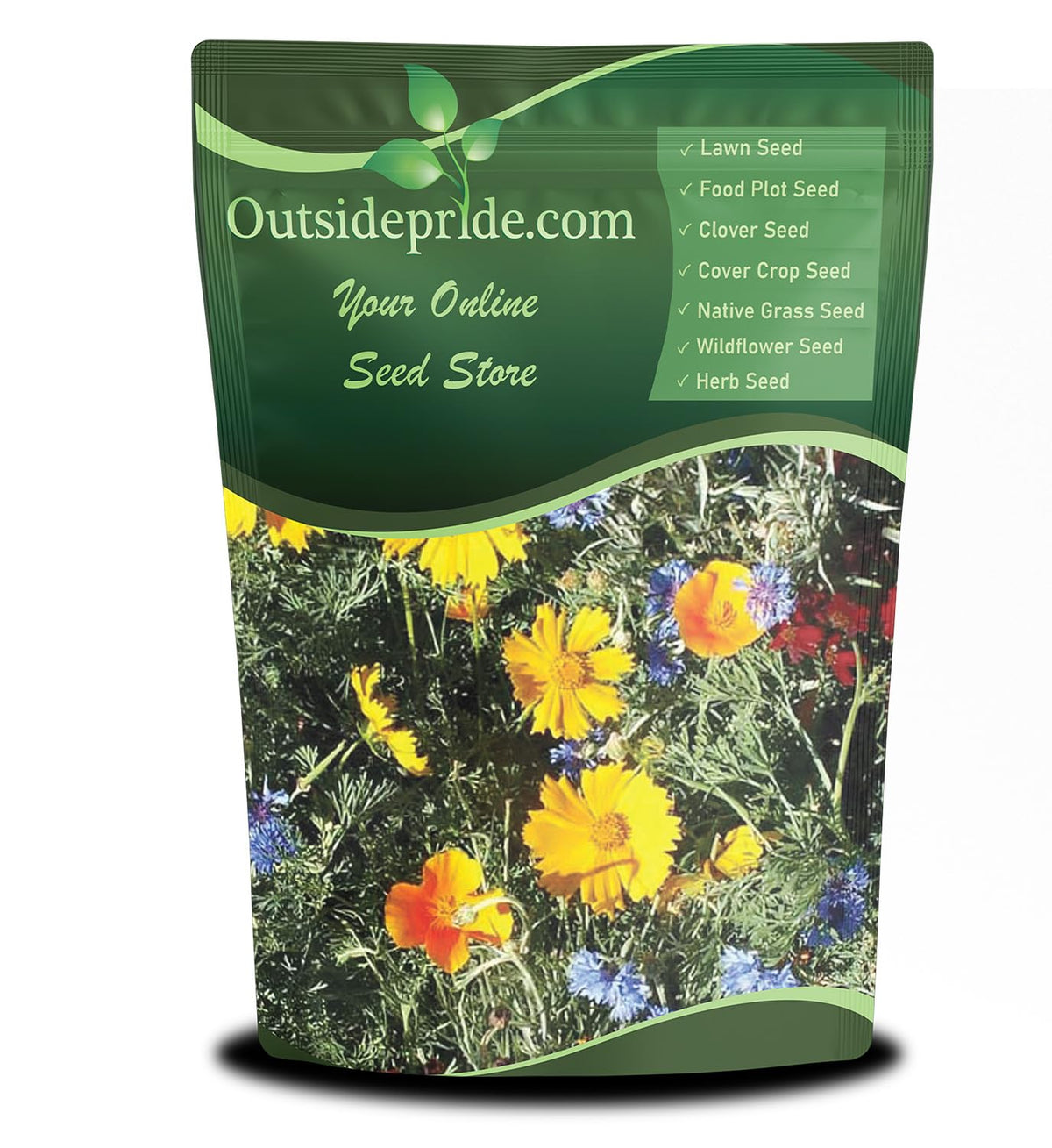 Outsidepride low-growing wildflower seeds create a border bloom with enduring color.