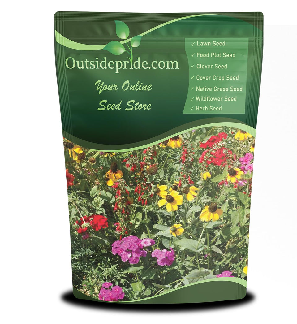 Outsidepride Southeast wildflower seed mix bag for vibrant, low-maintenance landscapes.