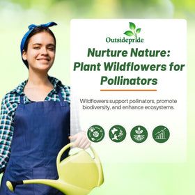 Outsidepride Southeast wildflower seed mix erosion-control display stabilizes soil.