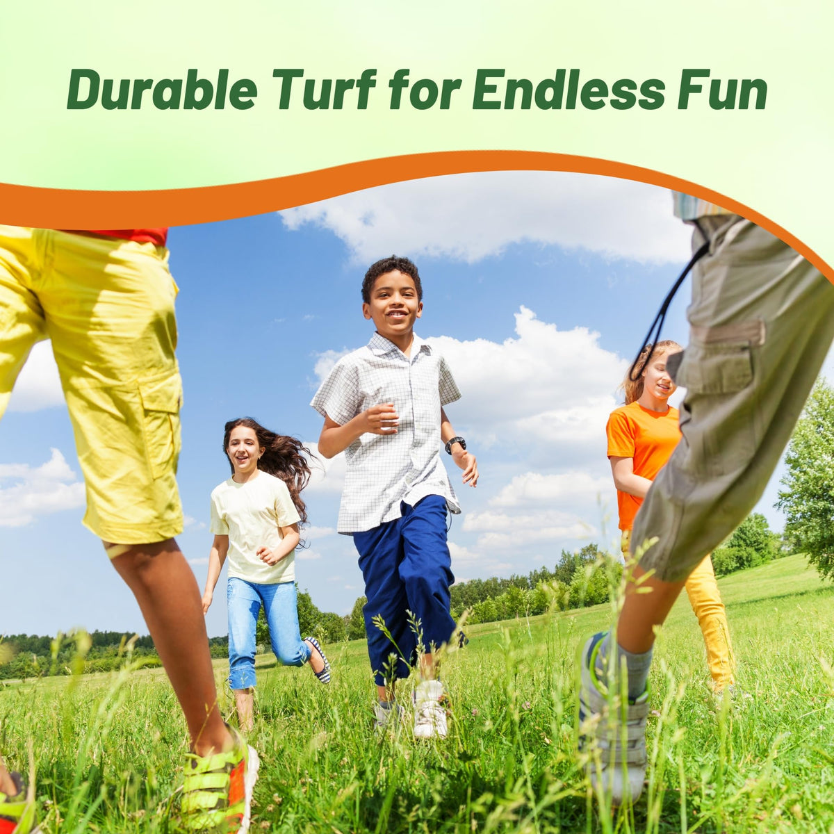 Outsidepride wear-tolerant sports turf ideal for high-traffic areas.