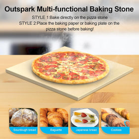 Outspark 13.2-inch stone for Uuni 2, great for oven or grill pizza.