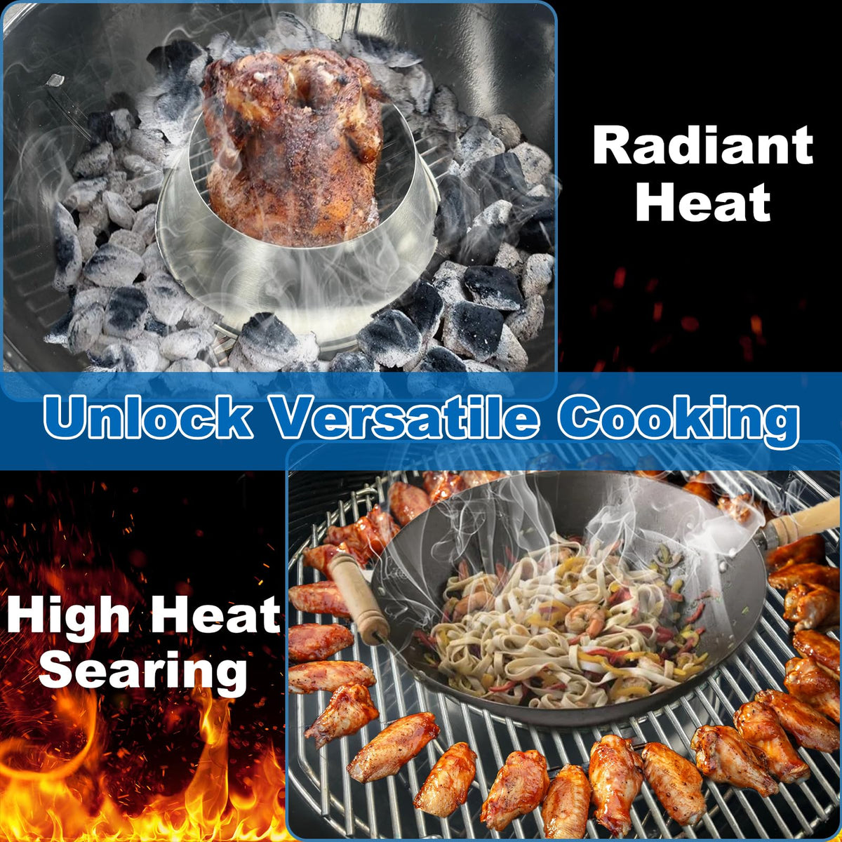 Outspark Whirlpool works with XL Kamado and Big Green Egg grills for versatile setups.
