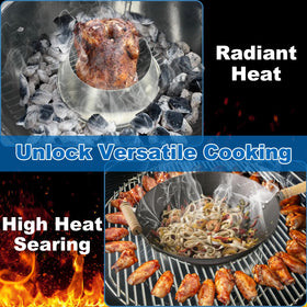 Outspark Whirlpool works with XL Kamado and Big Green Egg grills for versatile setups.