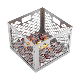Outspark Charcoal Fire Box Basket fits Oklahoma Joe's offset smoker for even heat and easy loading.