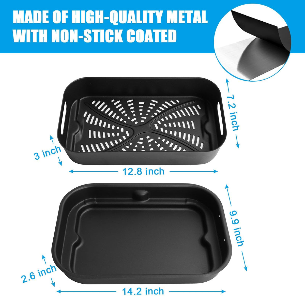 Outspark Combo Crisper Basket for Ninja Foodi promotes even airflow for crispy results