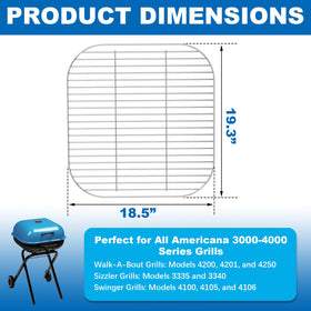 Outspark grid for Americana Swinger highlights non-stick finish for easy cleanup