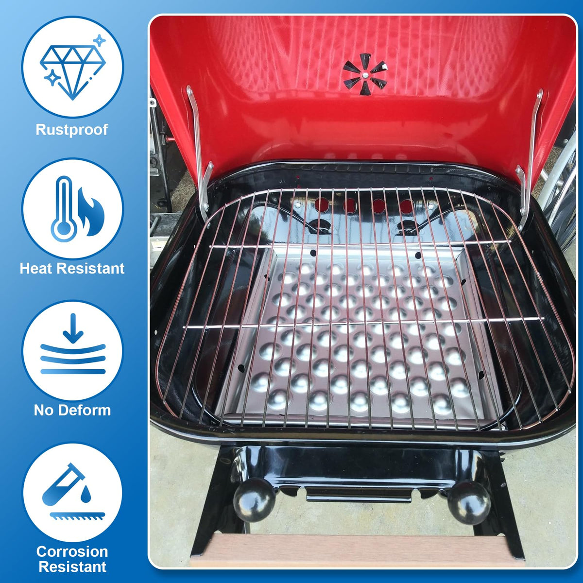 Outspark cooking grid for Traveler Charcoal Grill with precise size fit
