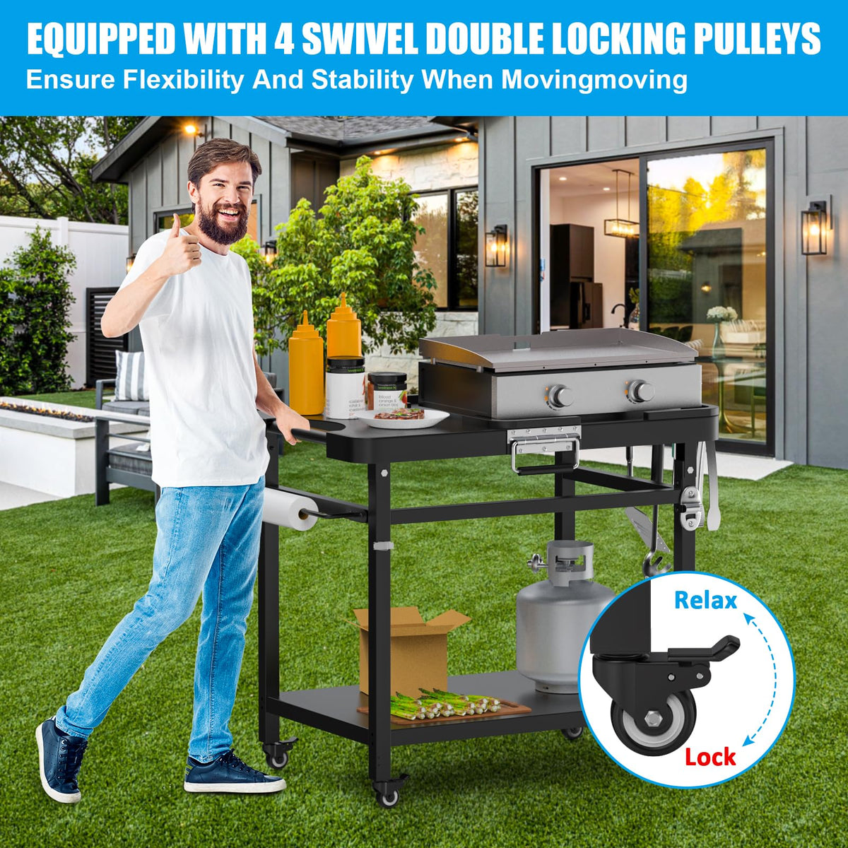 Outspark Grill Stand compatible with Ninja OG700 OG900 shows versatility.