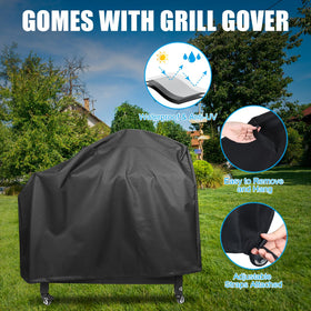 Outspark Grill Stand with hooks demonstrates practical hanging storage and organization.