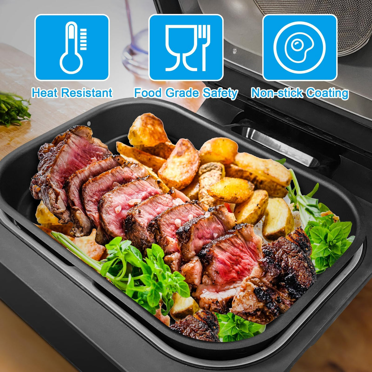Outspark Hollow Carved Design enables airflow for even cooking