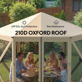 Outsunny 10x11 pop up gazebo carry bag simplifies transport and storage.