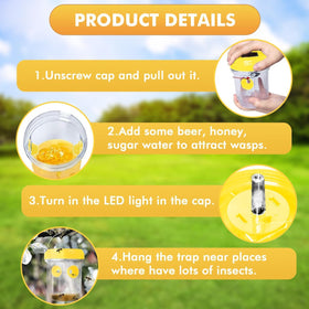 Outtkitywi Wasp Trap bait reservoir with honey or sugar water