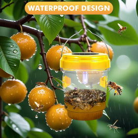 Outtkitywi Wasp Trap hanging installation around garden