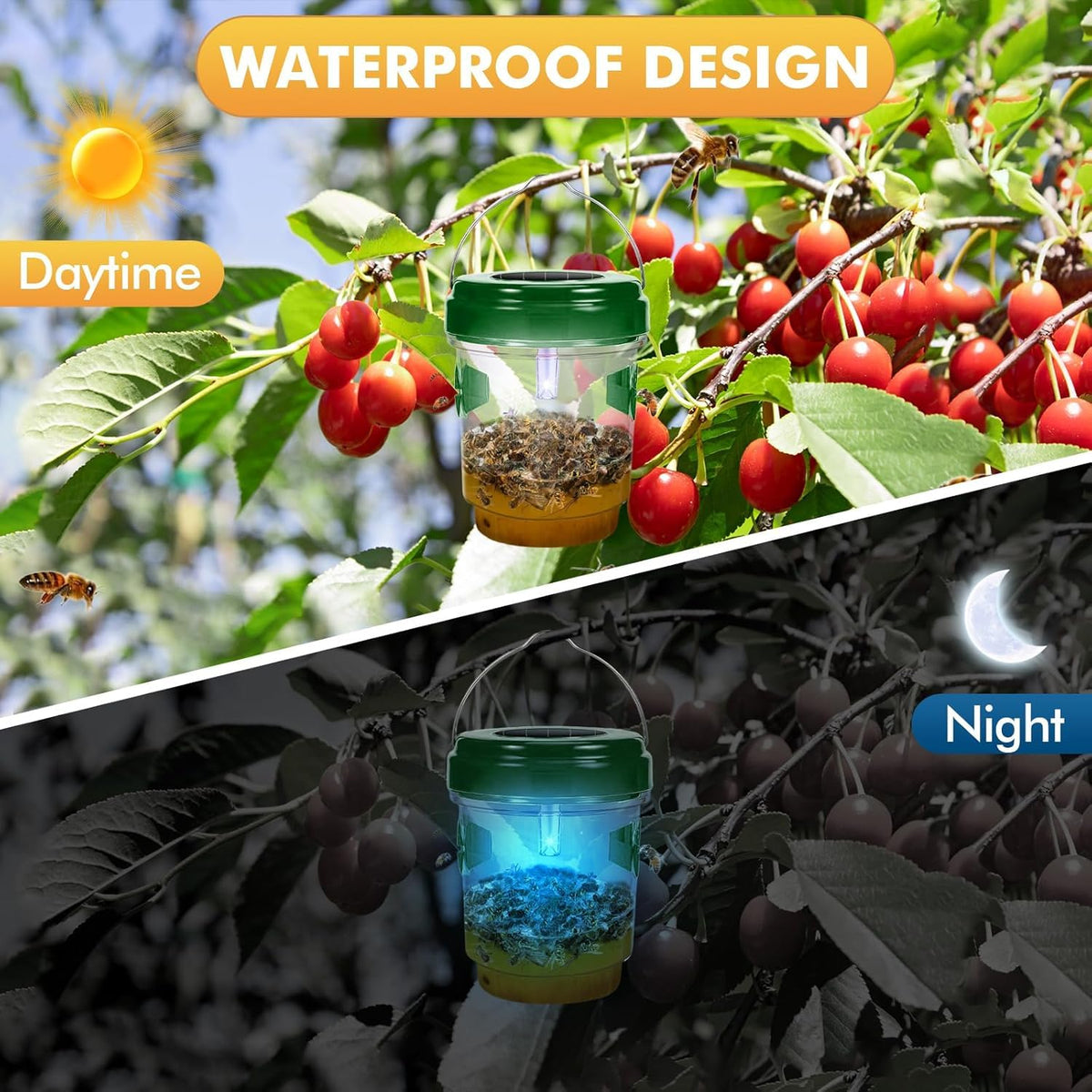 Outtkitywi Wasp Trap designed for outdoor spaces like garden or deck