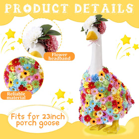 Outus 23-inch goose clothes fit cement and plastic porch geese securely