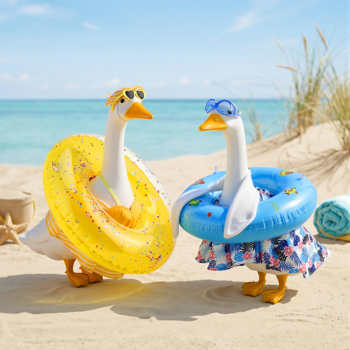 Outus goose-hat-yellow styled for sunny garden vibe and shade.