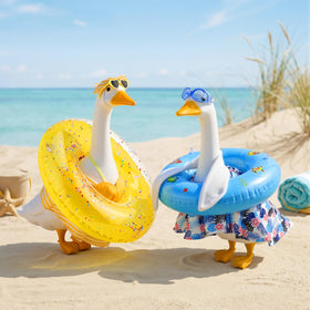Outus goose-hat-yellow styled for sunny garden vibe and shade.