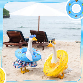 Outus goose-swimming-ring-23in perfect poolside accent for summer fun.
